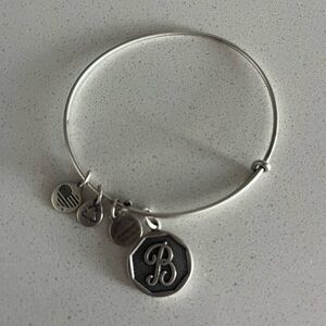 Alex and Ani Silver “B” Bangle